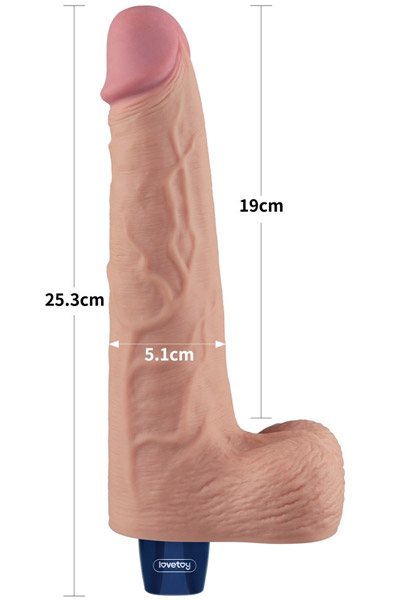 Rechargeable Vibrating Dildo 25,3 cm