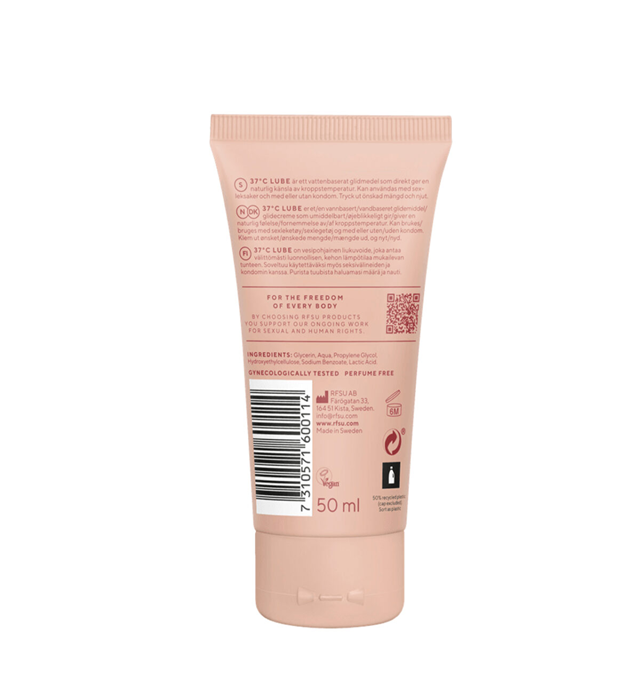 RFSU 37°C Lube – luonnollinen vesipohjainen liukuvoide 50 ml
