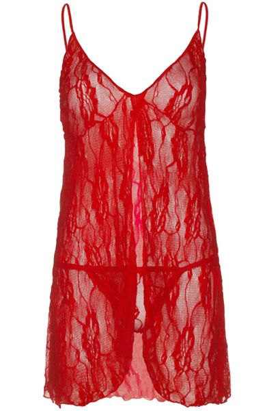 Romantic Babydoll & G-String Red