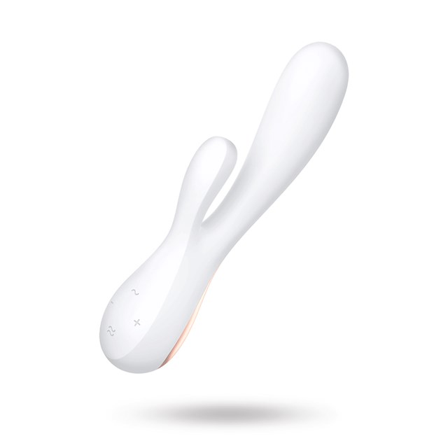 Mono Flex Rabbit-vibraattori & Sovellus - Valkoinen