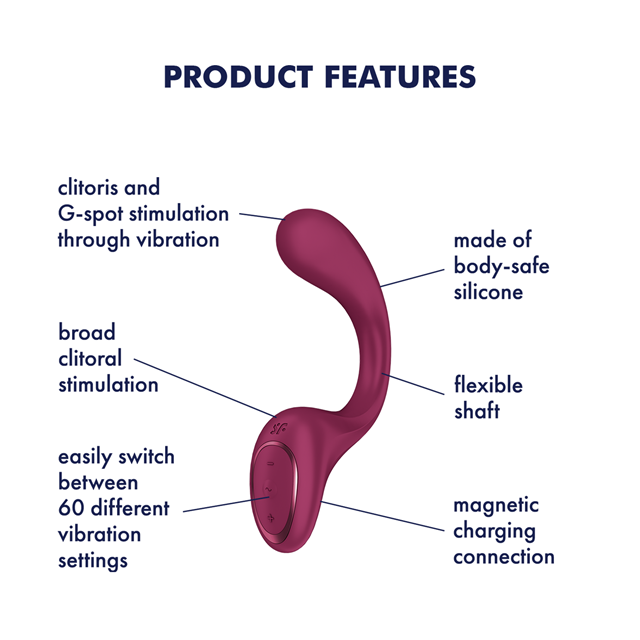 Satisfyer G for Goddess 2 Wine Red