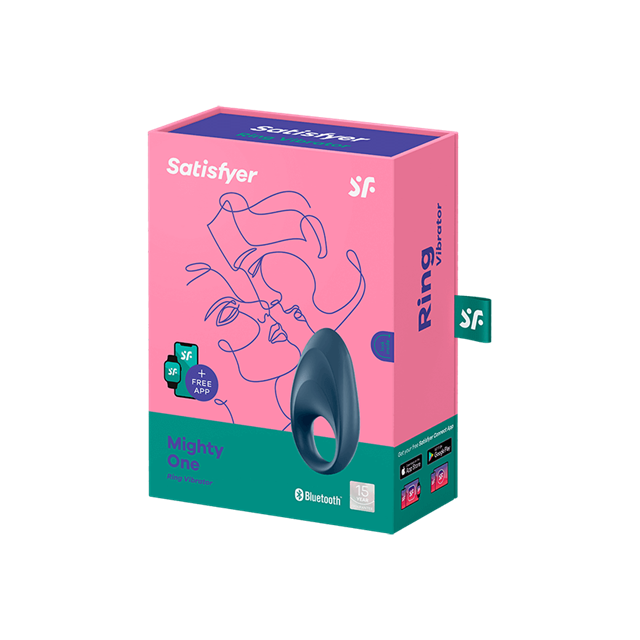 Satisfyer Mighty One with Connect App - Tummansininen