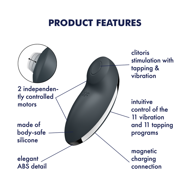 Satisfyer Tap & Climax 2 Grey
