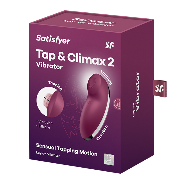 Satisfyer Tap & Climax 2 Vibrator Red
