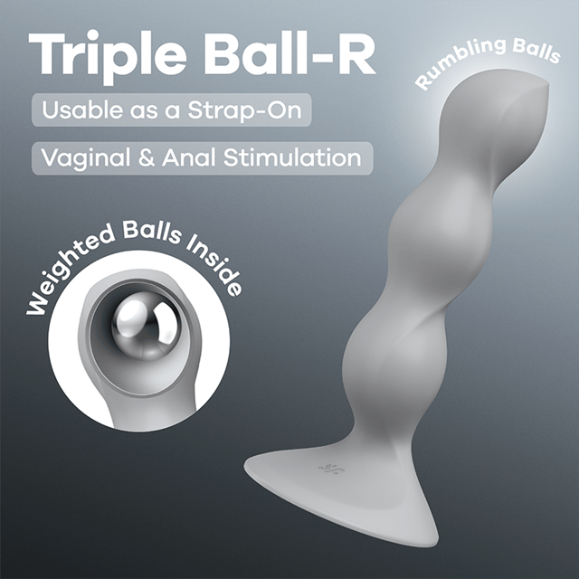 Satisfyer Triple Ball-R Weighted Dildo Grey