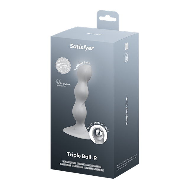 Satisfyer Triple Ball-R Weighted Dildo Grey