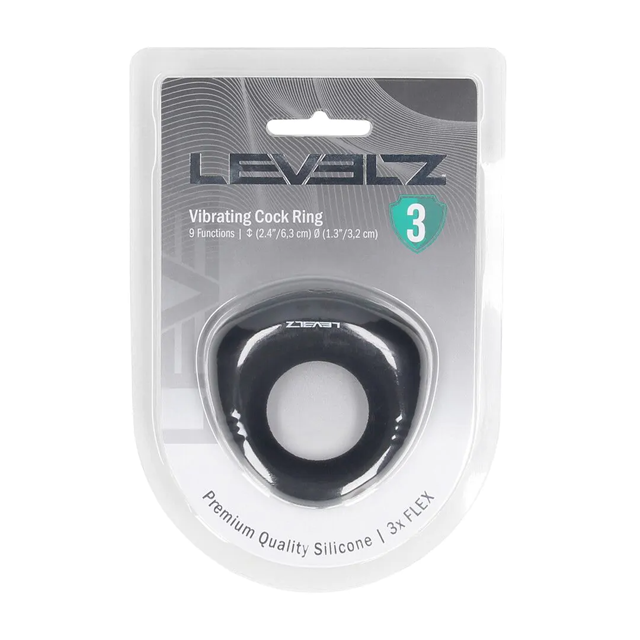 Sealed Liquid Silicone Vibrating Cockring - Black