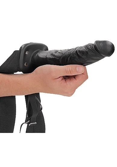 Hollow Strap-on without Balls 20,5 cm - Black