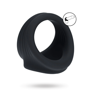 Silicone Cock And Ball Harness - Black