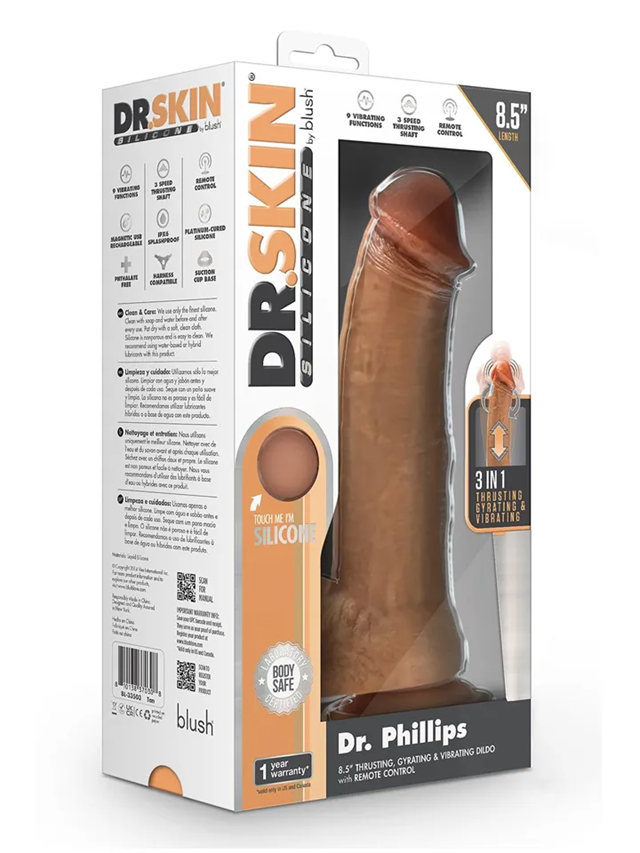 Silicone Dr. Phillips Thrusting Dildo 21,6 cm