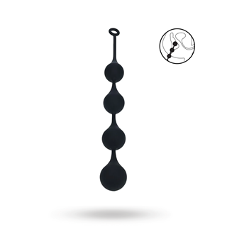 Silicone Waterdrop Anal Balls - Xxl - 60mm - Black