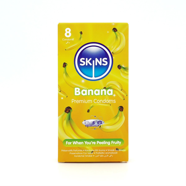 Skins Banana Condoms 8-pack