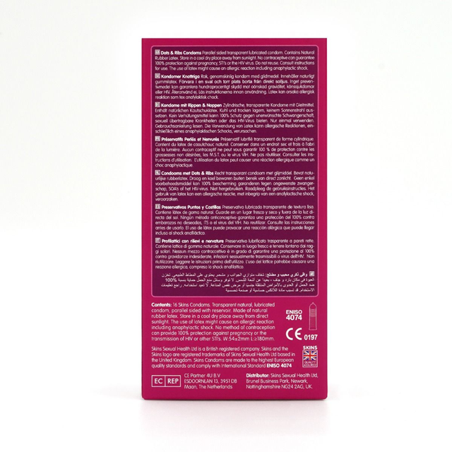 Skins Dots & Ribs Condoms 16-pack