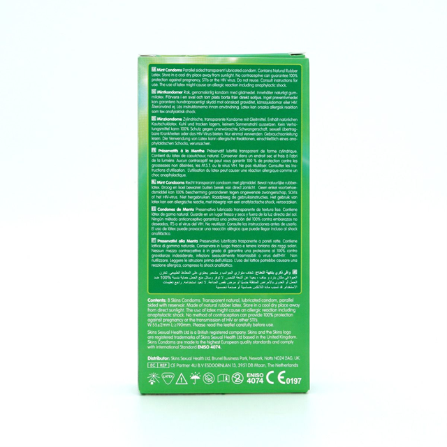 Skins Mint Condoms 8-pack