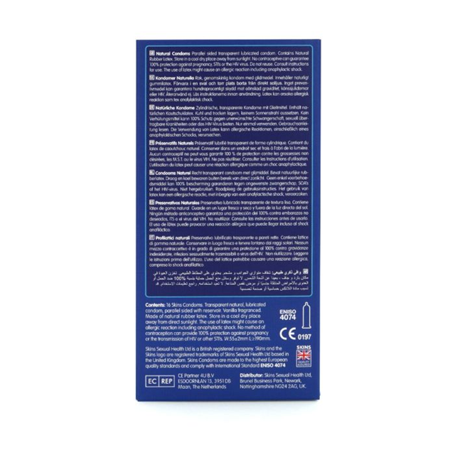 Skins Natural Condoms 16-pcs