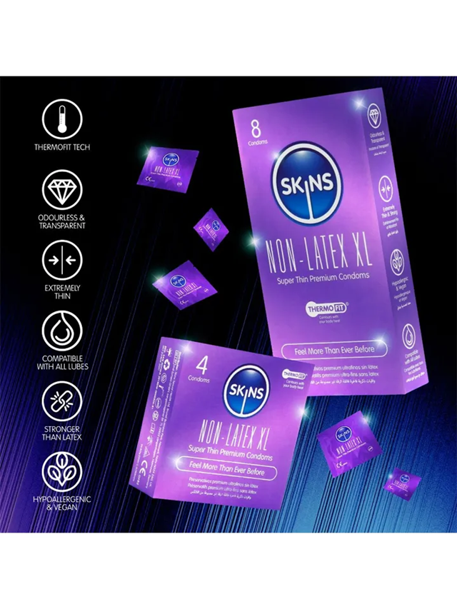 Skins Non-Latex XL Condoms 8-pack