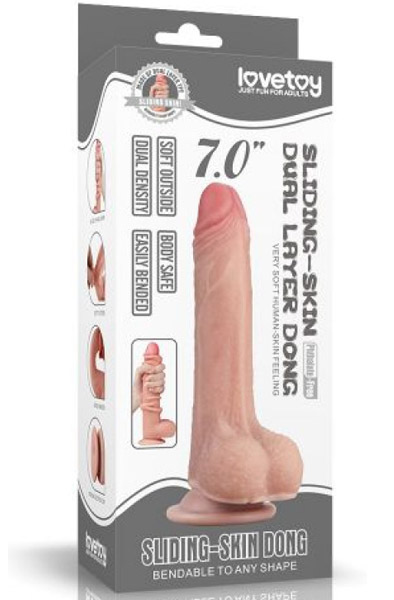 Sliding Skin Dual Layer Dildo 17,5 cm