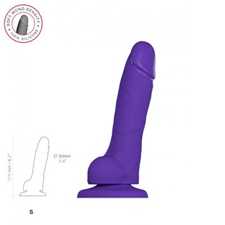 Pehmeä Realistinen Dildo Violetti - Pieni