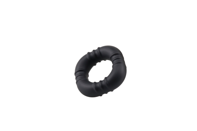 Square Fit Silicone Cock Ring Black