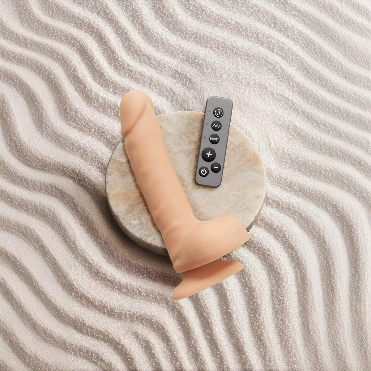 Rotating & vibrating realistic Dildo Vanilla - Large