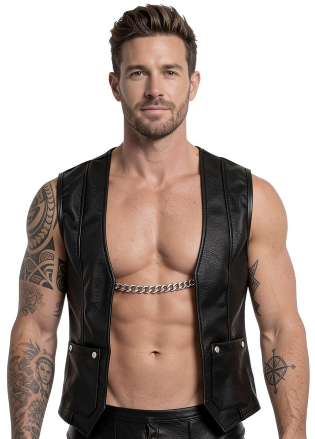 Open Vest Black