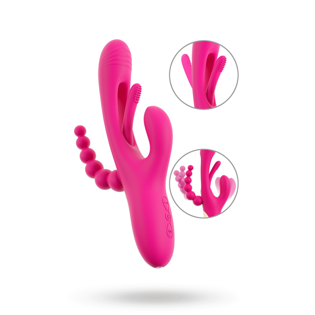 Triple Vibe With Flicking Tongue