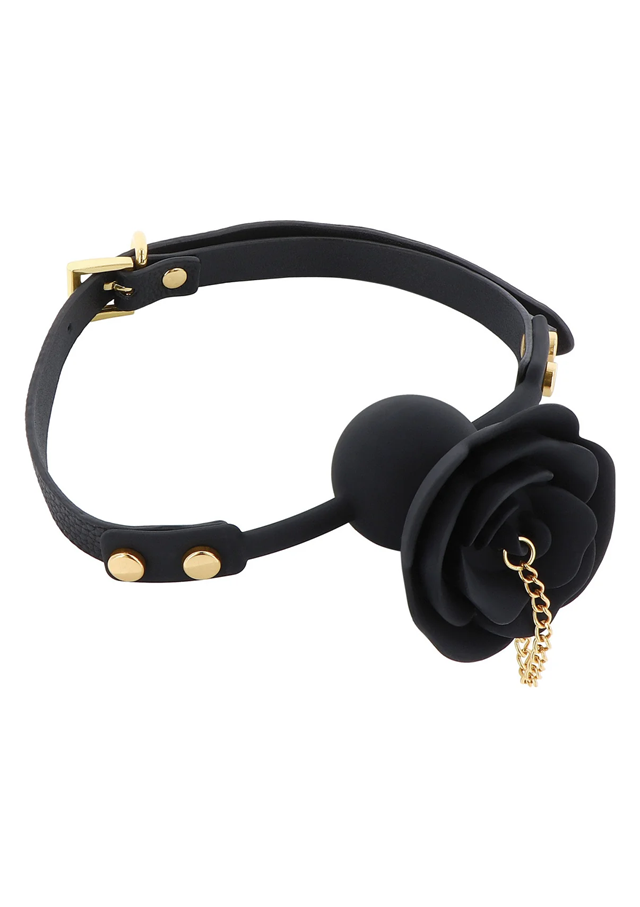 Rose Ball Gag With Plug