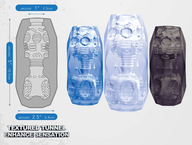 Taut Stroker Squeezable Masturbator - Blue