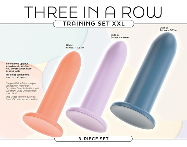 Three in a Row 3-piece Dildo Set