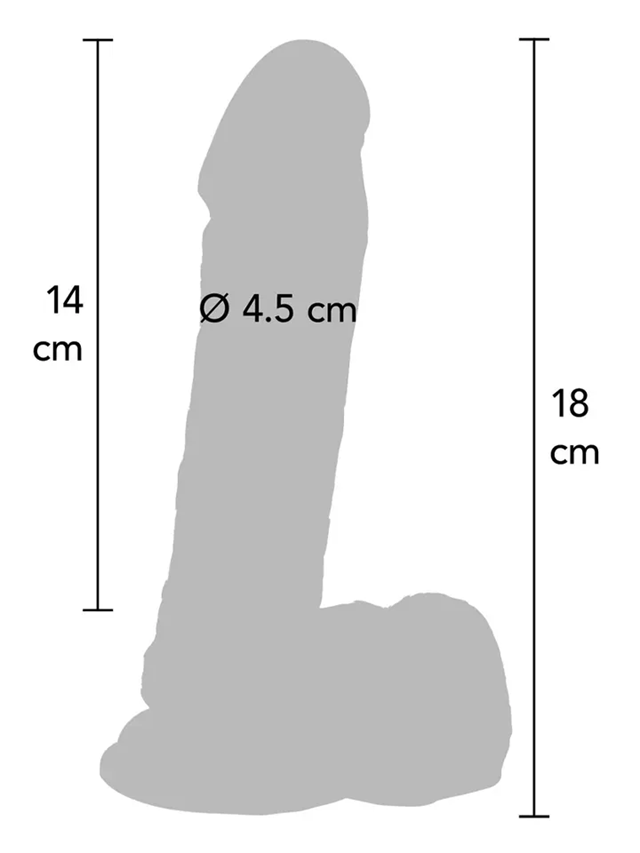 Get Real Dildo With Balls 18 cm