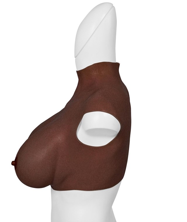 Ultra Realistic Breast Form Black Size XL