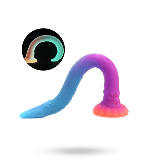 Unicorny Luminous Mixed Color Anal Dildo 47 cm