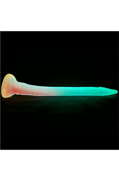 Unicorny Luminous Mixed Color Anal Dildo 47 cm