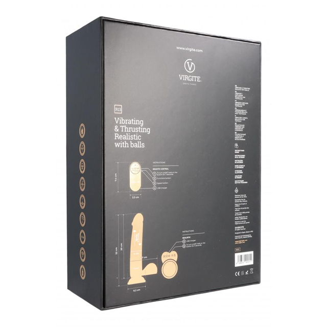 Up & Down Realistic Dildo With Remote 22 cm