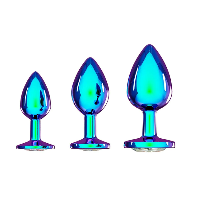 Venice Collection - Metal Anal Plug Set - Iridescent