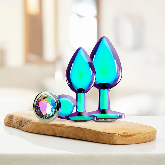 Venice Collection - Metal Anal Plug Set - Iridescent