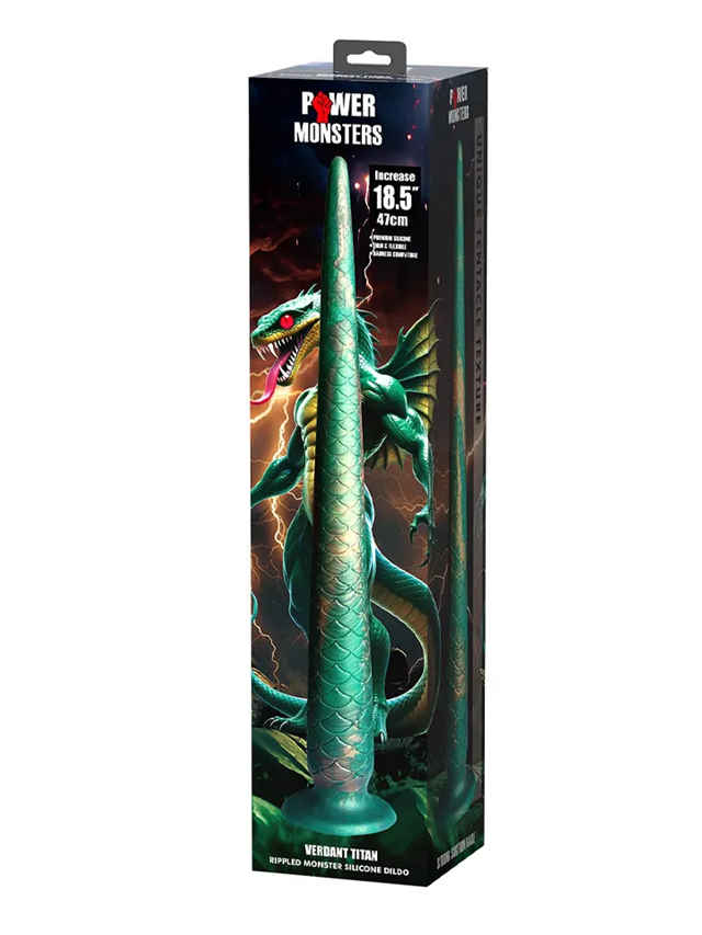 Verdant Titan Rippled Monster Silicone Dildo 47 cm