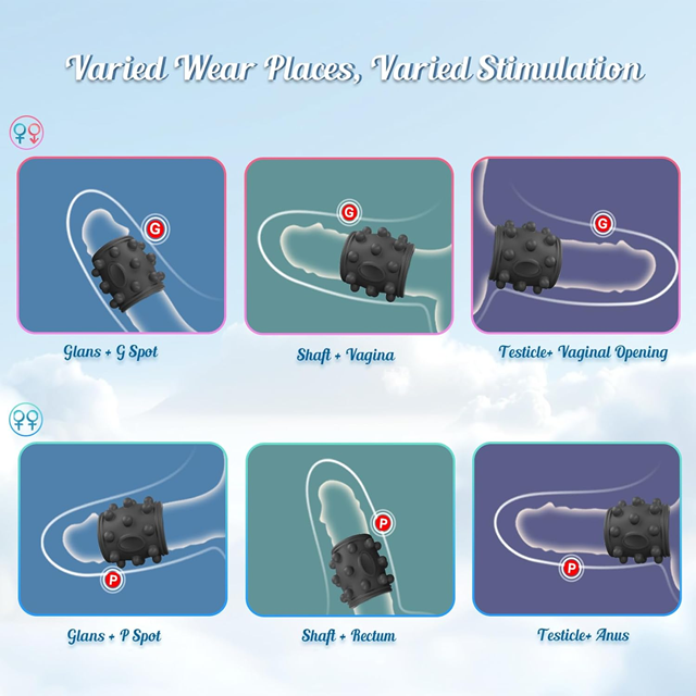 Vibrating Dotted Silicone Cock Sleeve