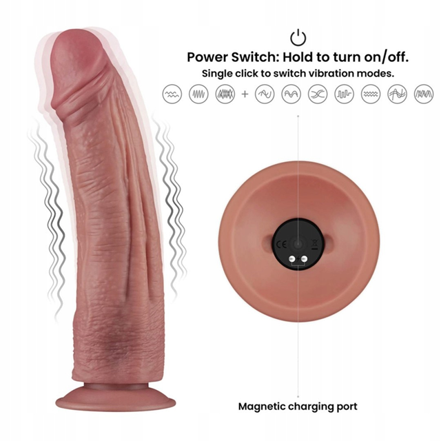 Vibrating Dual Density Power Cock 26,8 cm