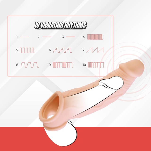 Vibrating Extension Sleeve Flesh