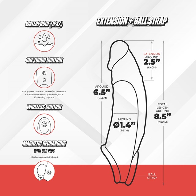 Vibrating Extension Sleeve Flesh