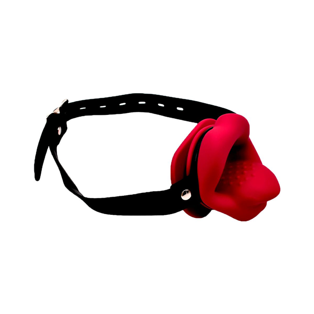 Vibrating Mouth Gag Silicone Lips & Tongue