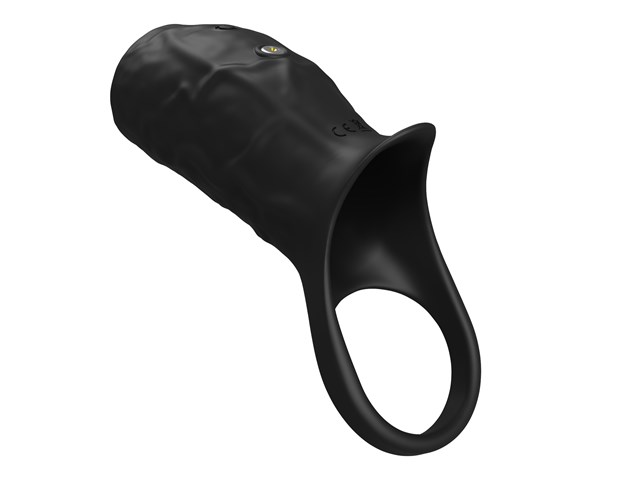 Vibrating Open Cock Sleeve Black