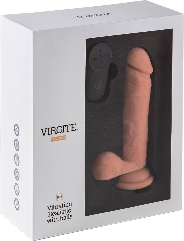 Vibrating Realistic Dildo With Remote 16,5 cm