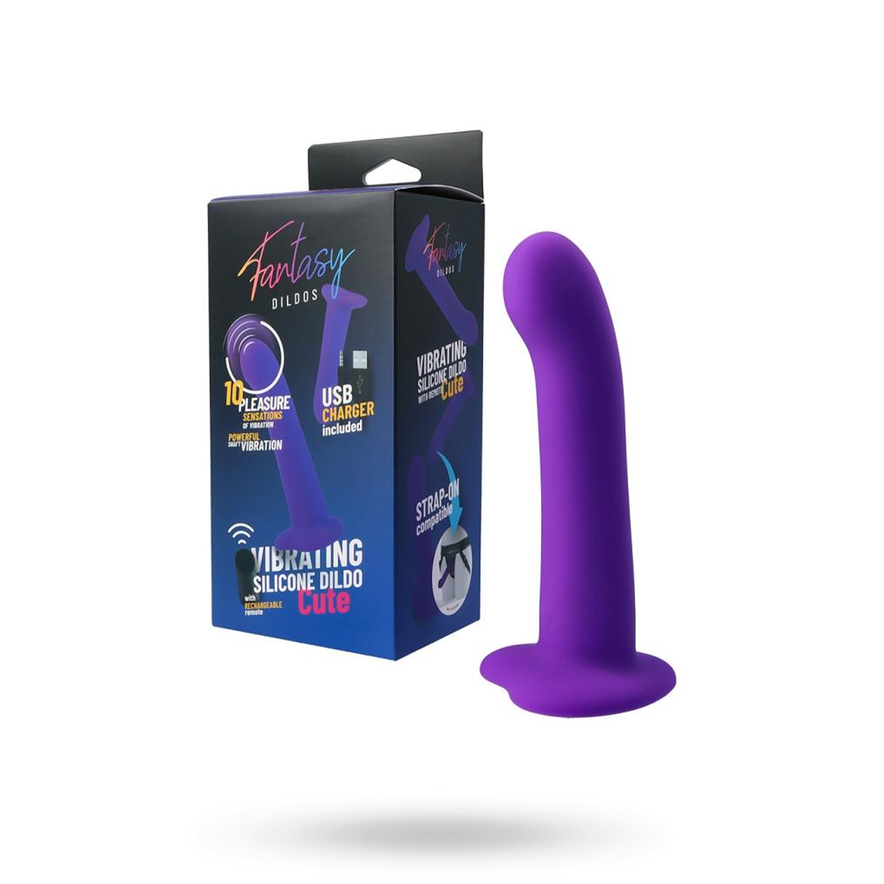 Vibrating Silicone Dildo With Remote 18 cm