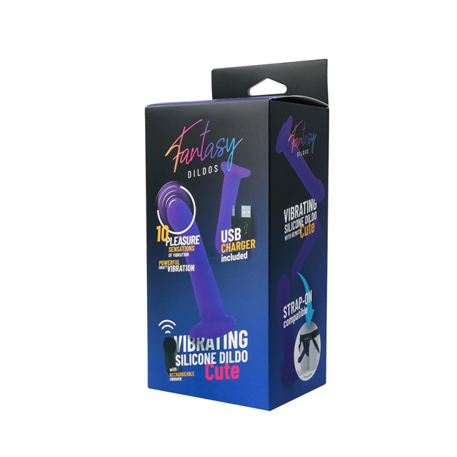 Vibrating Silicone Dildo With Remote 18 cm