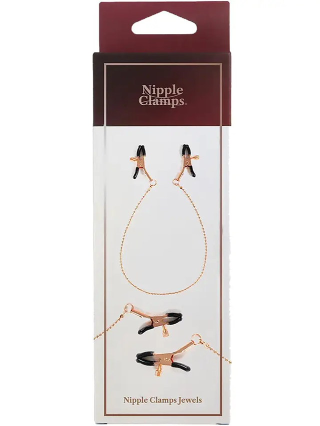 Virgite Nipple Clamps With Chain Gold