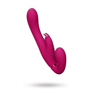 Suki - Vibrating Strapless Strap-on Rabbit - Pinkki