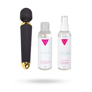 Vuxen Hieromasauva + Aqua Liukuvoide & Lelujen Puhdistusaine 2x150 Ml
