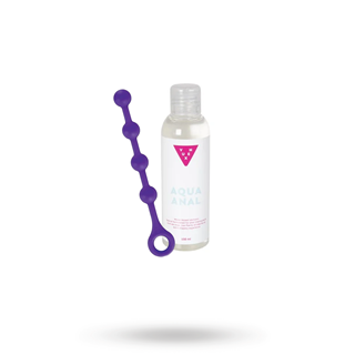 Nsnovelties Inya Soft Balls Petite - Anal Beads Purple + Vuxen Aqua Anal Lubricant 150 Ml